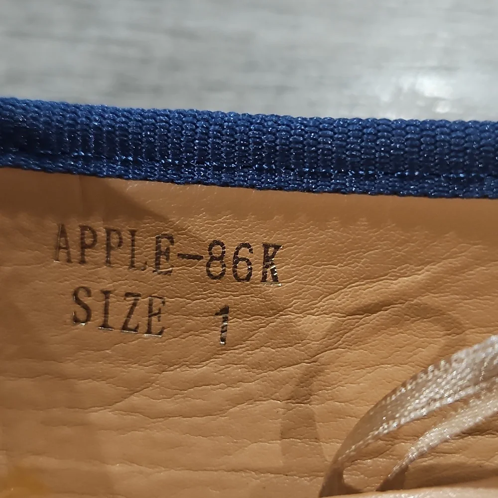 Mossimo Blue Jean Bow Flats Girl's size 1